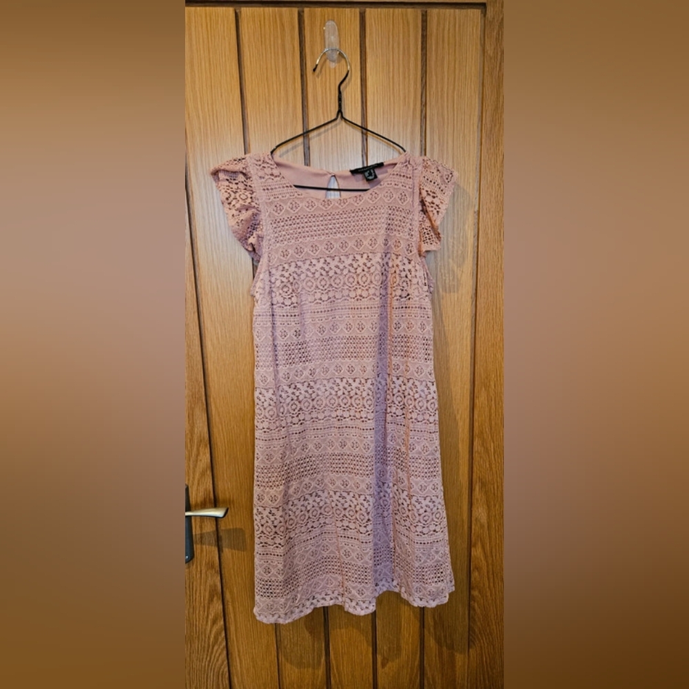 pink lace dress